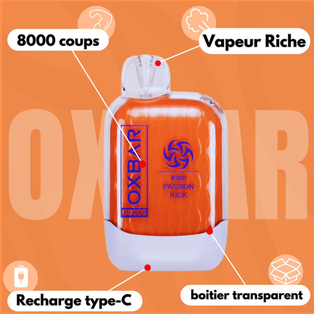 OXBAR-8000 Coups Rechargeable 🔌